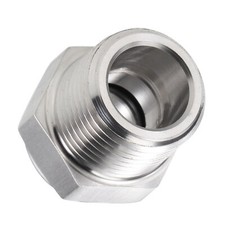 3/8 NPT Male Threaded Oil Liquid Level Gauge Sight Glass,304 Stainless Steel