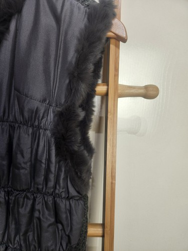 Linda Richards Luxury Grey Knit Rabbit Fur Reversible Women's Best Size XS - Picture 12 of 18