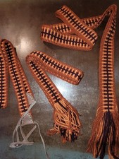 Inkle Loom Woven Sash, Garters  Powderhorn Strap For Historical Reenactment