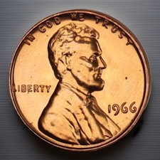 1966 Lincoln Memorial Cent Bu Uncirculated Penny 1c Coin Fast Shipping