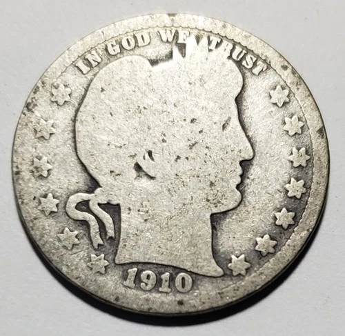 1910  Silver Barber Quarter