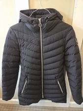 Moose Knuckles Women's Rockcliff 4 Black Hooded Down Zip Up Jacket Size S