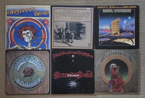 Lot of 6 The Grateful Dead vinyl record albums Classic Rock Folk Blues Rock