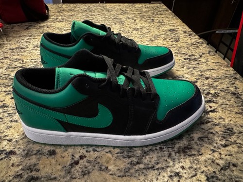 Size 11 - Air Jordan 1 Low Black Lucky Green - Picture 5 of 6