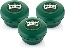 Proraso Sapone da Barba in Ciotola Rinfrescante, 3 x 150ml, Sapone barba per la 
