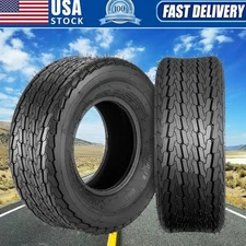 20.5x8-10 Trailer Tires, 20.5x8.0-10 205x8-10 20.5x8x10 10PR Load Range E, Set 2