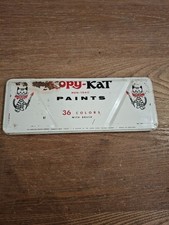 Kopy Kat Paints tin Made In USA By The American Crayon Co Sandusky Ohio W/brush