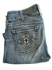 Ariat REAL Jeans Womens Tag Sz 29L Mid Rise Stretch August Bootcut 10027744
