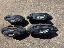 Oem 08-17 Subaru Wrx Sti Brembo Brake Caliper Set Front Rear Black Oem 08-17 Subaru Wrx Sti Brembo Brake Caliper Set Front Rear Black