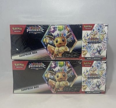 #ad #ad LOT OF 2 Pokemon Prismatic Evolutions Surprise Box amp; Booster Bundle Sams Club $179.95