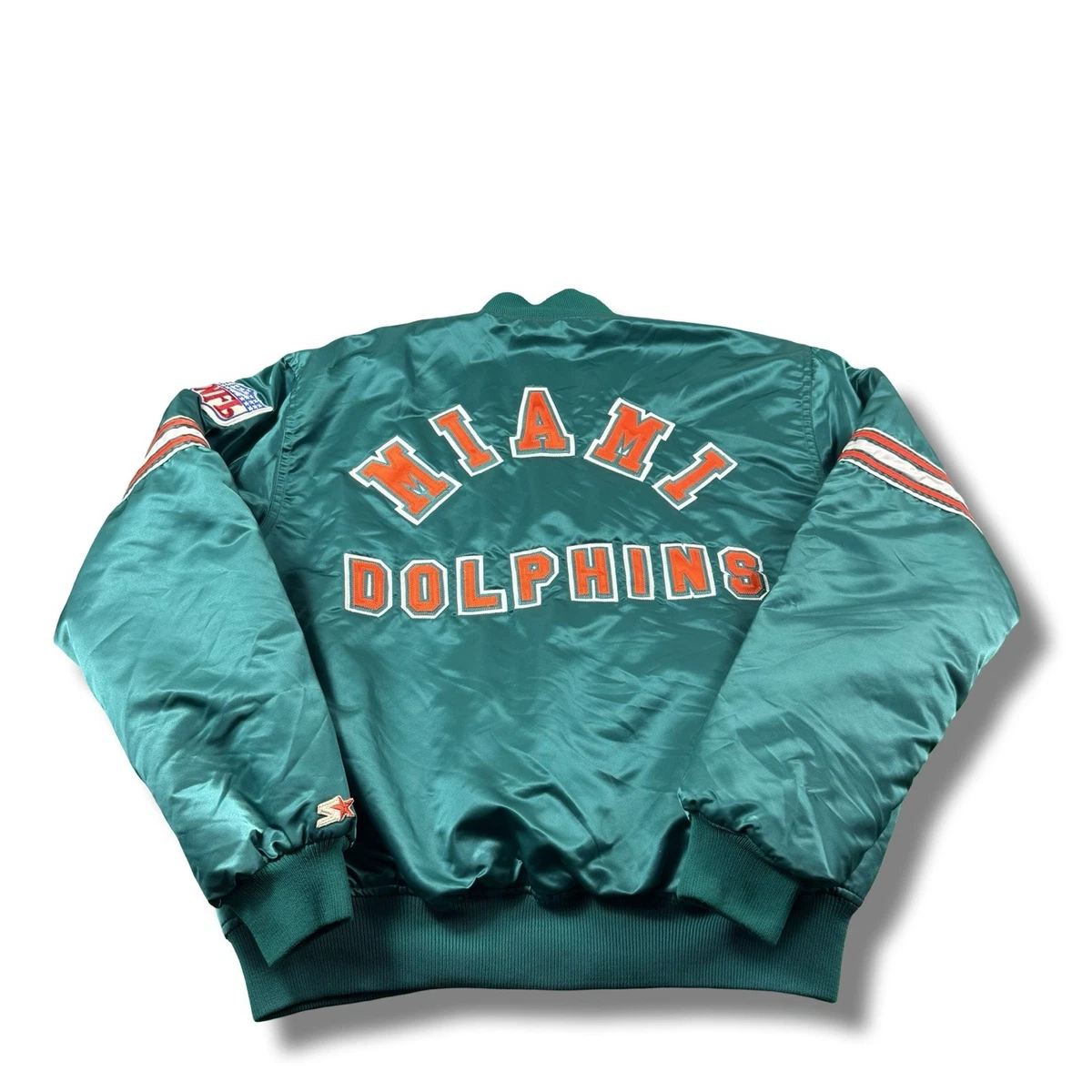 超レア 90s NFL スターター ドルフィンズ ストライプ ベースボールシャツ Starter Miami Dolphins NFL Jackets for sale | eBay