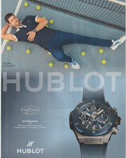 2024 Hublot Watches Print Ad 8"x11" Novak Djokovic Big Bang Unico Chronograph