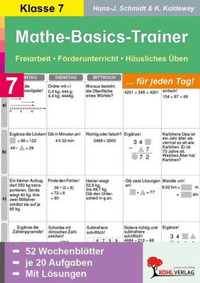 Mathe-Basics-Trainer / 7. Schuljahr Grundlagentraining für jeden Tag! Broschüre