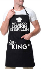 Funny Aprons for Men Birthday Gifts for Men Dad Grilling BBQ