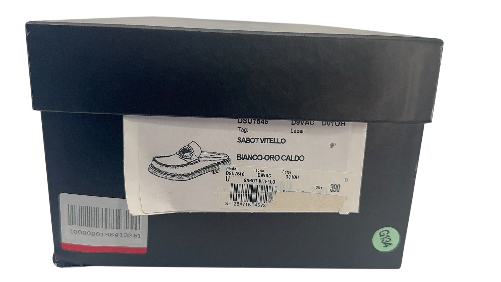 Versace Medusa Chain Mule Loafers White Gold Leather DSU7546 IT39 thumbnail 9