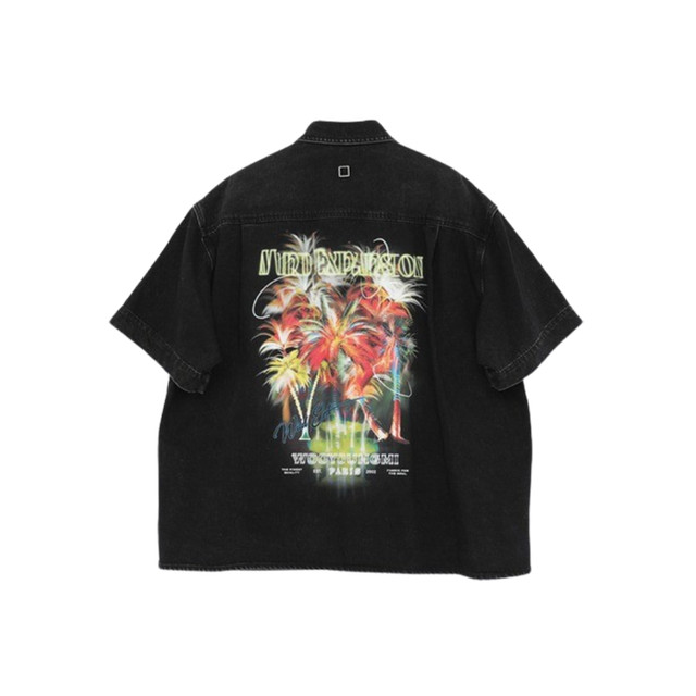 Wooyoungmi Palm Short Sleeve Denim Shirt Blue 25SS