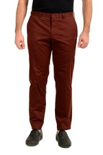 Hugo Boss Men's "Giro4" Vine Red Flat Front Casual Pants US 34R IT 50