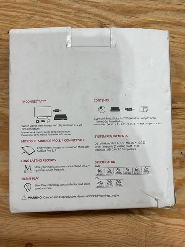 LG Ultra Slim Portable DVD Writer - Afbeelding 2 van 2