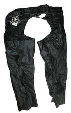 HWK Leder Chaps Gr. 46" , 3XL Western Style Biker Vintage Leather Gear 113cm