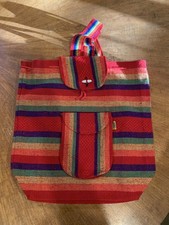 Boho Rainbow Handwoven Mexican Beach Bag