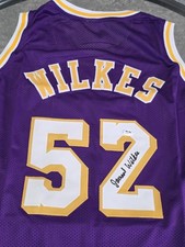 Jamaal Wilkes Autographed/Signed Jersey PSA/DNA Sticker Purple Custom Jersey