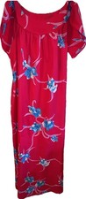 Vintage Hilo Hattie Hawaiian Tropical Muumuu Maxi Dress Size S Beach Island