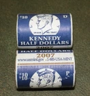 2007 Uncirculated P&D Mint Wrapped Kennedy Half Dollar Coins