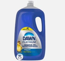Dawn Platinum Dishwashing Liquid Dish Soap, Refreshing Rain (90 fl. oz.)