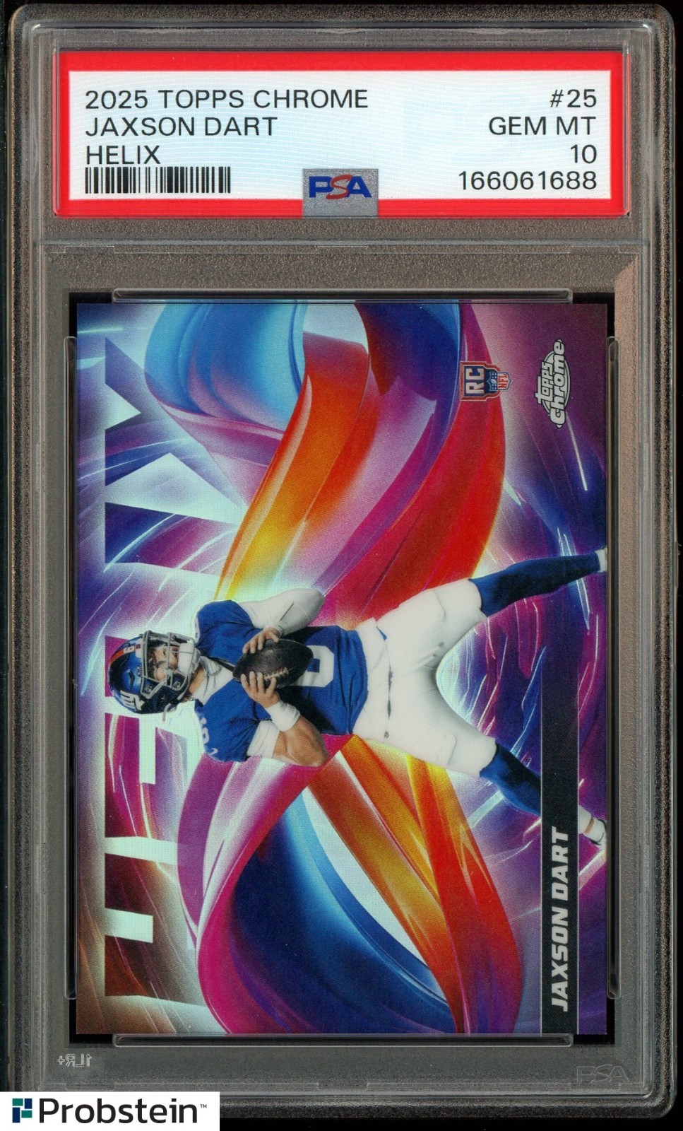 Jaxson Dart Topps Chrome Helix #25 Base