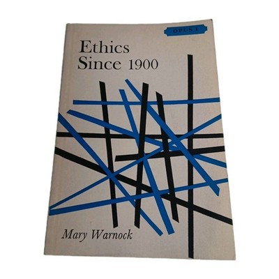 Ethics Since 1900 Mary Warnock 1971 Paperback Book