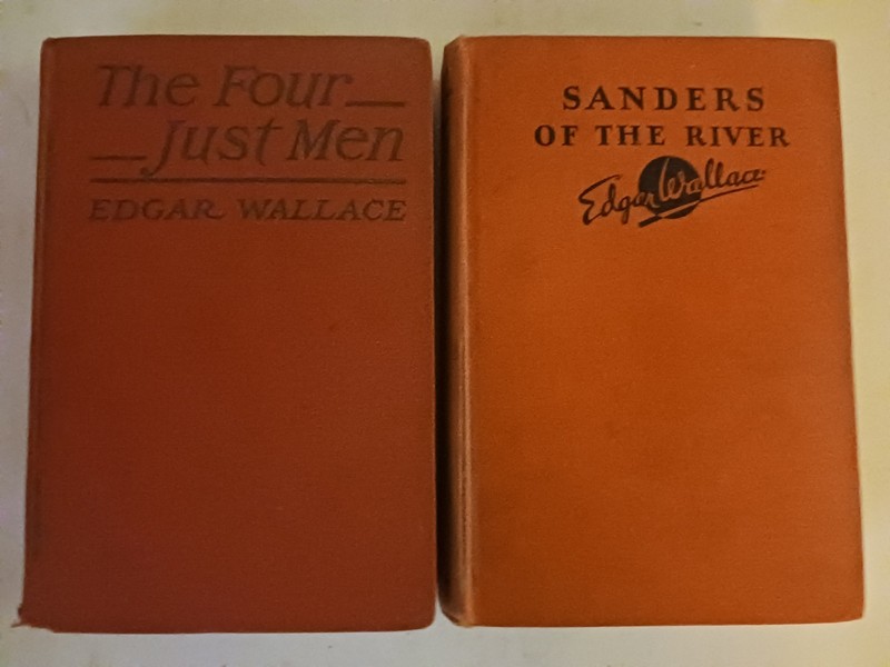 Vintage Edgar Wallace HB Books The Four Just Men 1920, Sanders of the River 1930