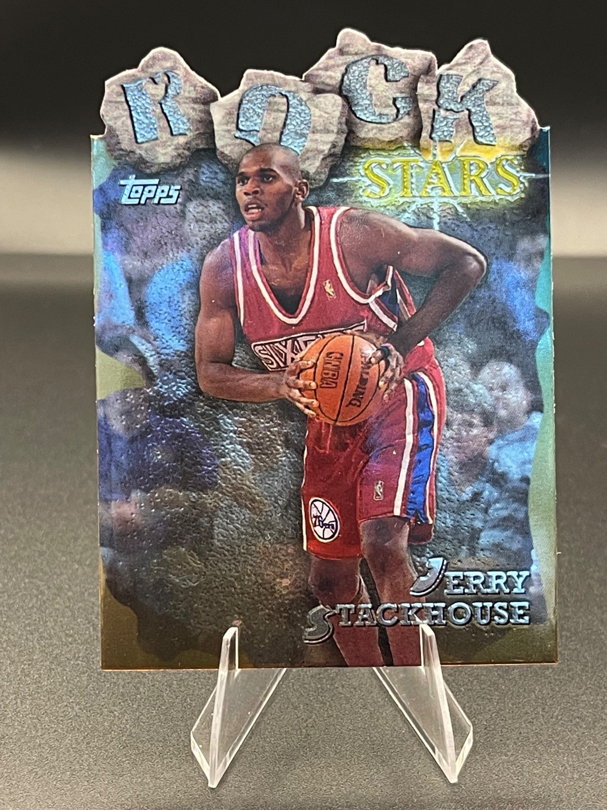 1997-98 Topps Jerry Stackhouse ROCK STAR SIXERS