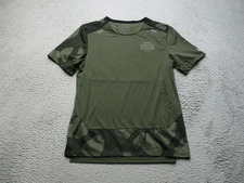 Nike Shirt Mens Small Green Running Division Dri-FIT Camo Reflective DQ4751-325
