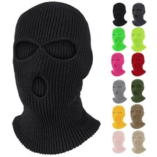 New 3 Hole Full Face Ski Mask Winter Cap Balaclava Hood Beanie Warm Tactical Hat