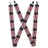 Buckle-Down Suspenders, Hawaii Flags 1.5-Inch Wide Regular (Us Import)