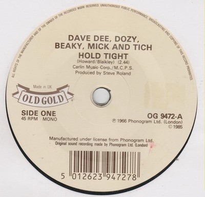 Dave Dee - Hold Tight / Bend It! - Used Vinyl Record 7 - J5829z