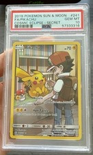 Pikachu Secret 241/236 Sun Moon Cosmic Eclipse Pokemon Card PSA 10