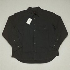 Air Jordan Essentials Mens Button Down Shirt Black Long Sleeve Large NWT FV7446