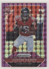 2015 Panini Prizm Rookies Violet Mosaic Prizm 29/50 Justin Hardy #254 ni4