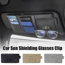 PU Leather Car Sun Visor Organizer Pouch Bag Card Storage Holder Car Accessories