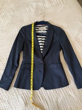 Banana Republic Navy Blazer with Striped Lining Sz 0 Petite
