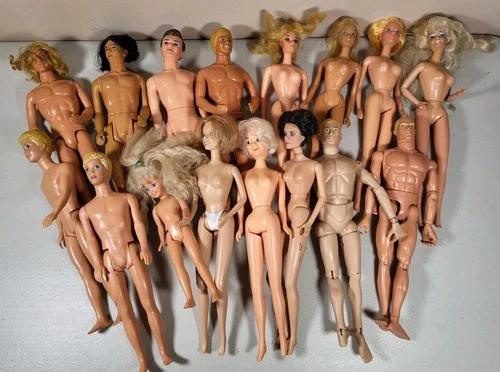 Vintage to Now Mixed Lot Of Barbie, Ken, GI Joe, 12" Fashion Dolls