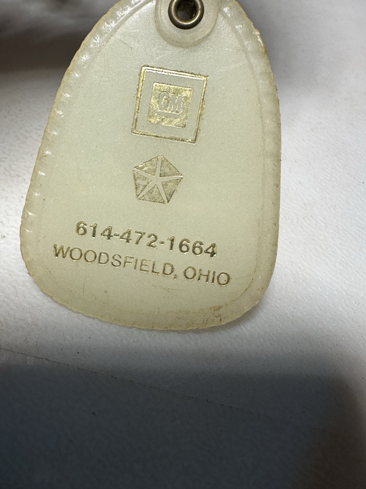 Woodsfield Ohio Loveday Car Dealership Auto Dealer Motor Sales OH Keychain