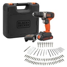 BLACK&DECKER - TRAPANO AVVITATORE 18V BATTERIA LITIO + ACCESSORI