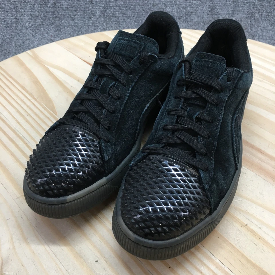 Puma Shoes Womens 8 Suede Jelly Sneakers Black Lace Up Low Top Comfort 365859-01 - Image 3 of 4