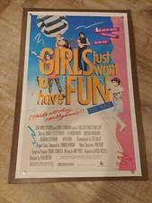 "GIRLS JUST WANT TO HAVE FUN"  ORIGINAL 1985 MOVIE POSTER 27X41 1SH 