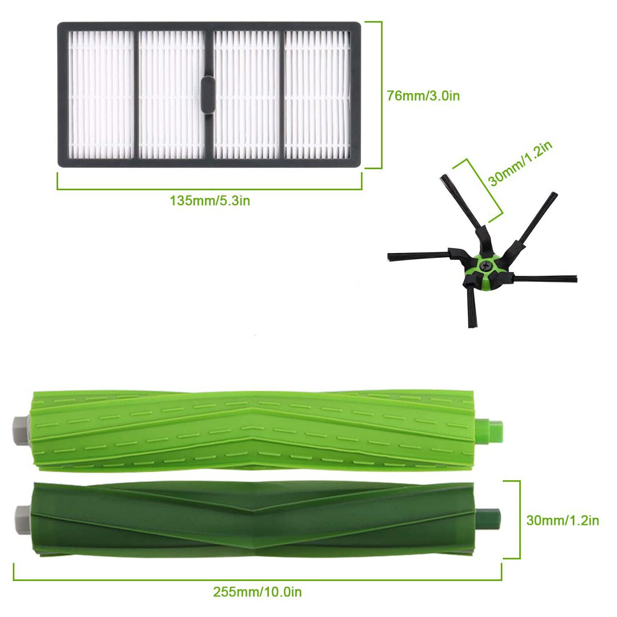 Replacement Parts for iRobot Roomba S9 S9+ Vacuum Filter Roller