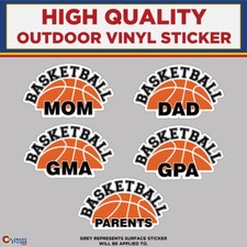 Basketball Family, High Quality Vinyl Stickers