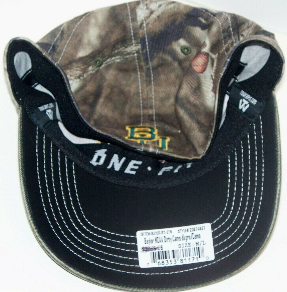 Baylor Bears New Era Camo Stretch Flex Fit Hat S/M New Era | Accessories | Baylor Bears New Era Camo Stretch  main image 4