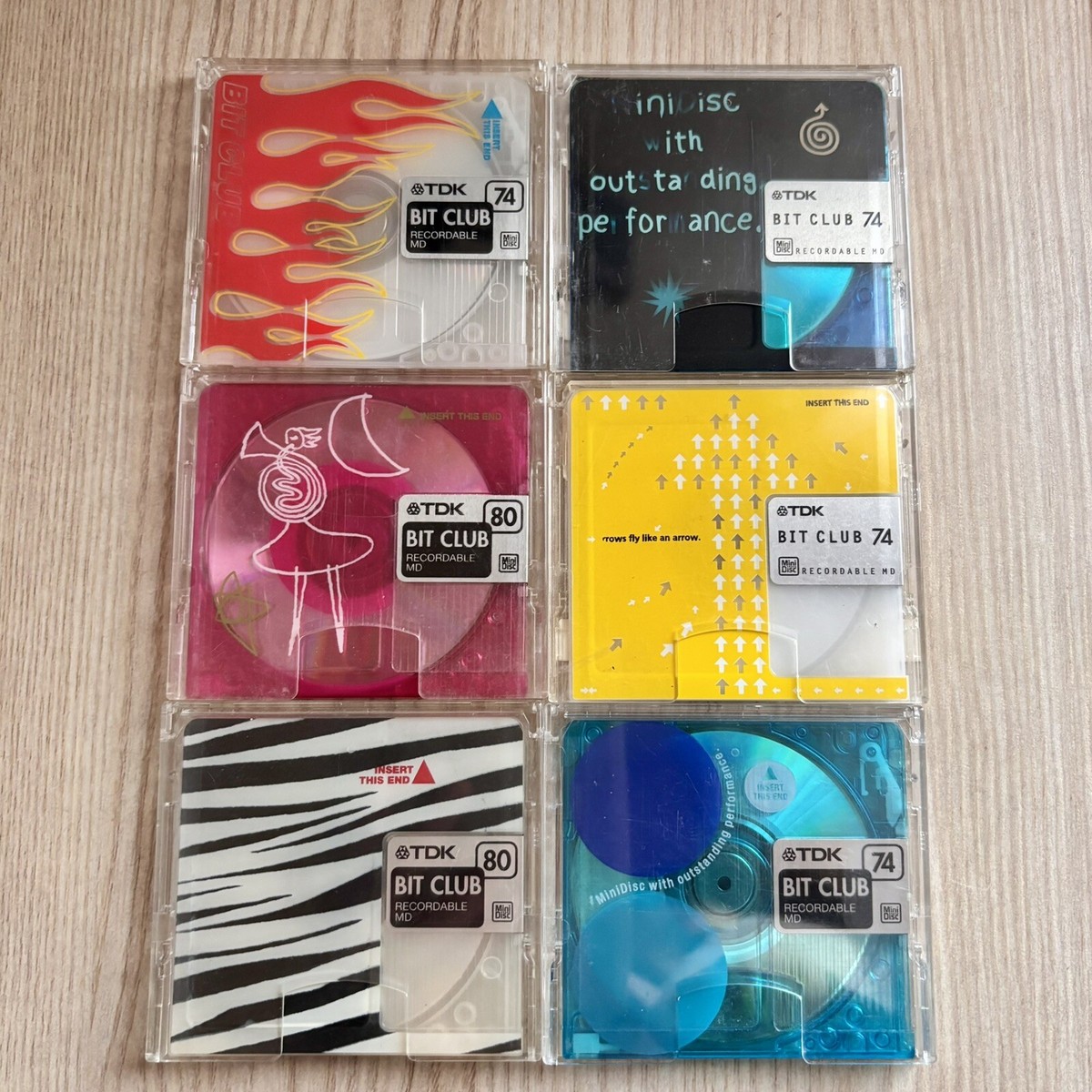 TDK mini disc - BIT CLUB series 6 set - 74, 80 min